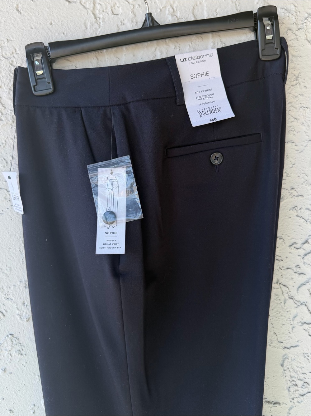 Liz Claiborne Navy Trouser Dress Pants Women’s Size 10 Navy Slender SOPHIE 🌺